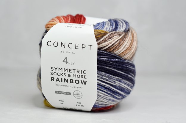 Concept by Katia Symmetric Socks & More - Rainbow siūlai 54